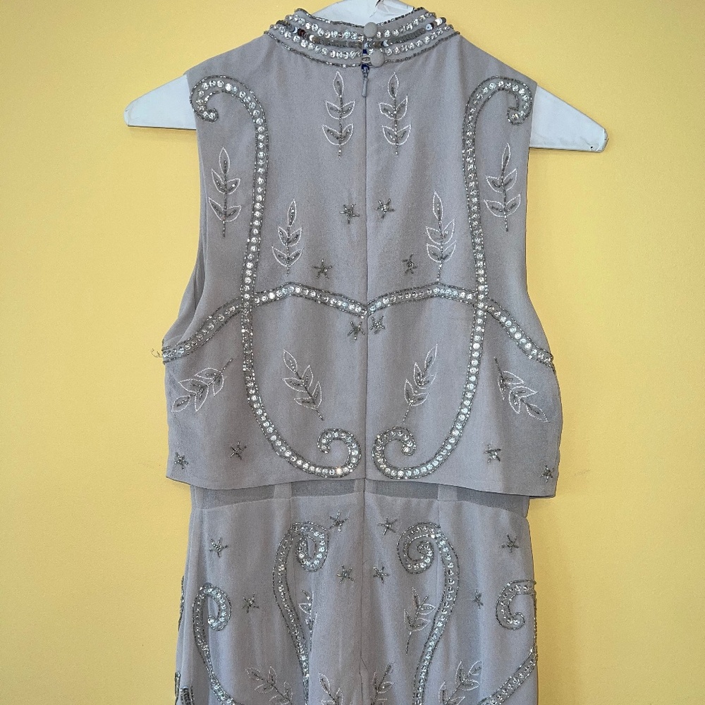 ASOS Embellished / Beaded High-Neck Lilac Prom Dress
